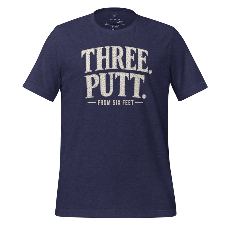 Three Putt T-Shirt in Heather Midnight Navy