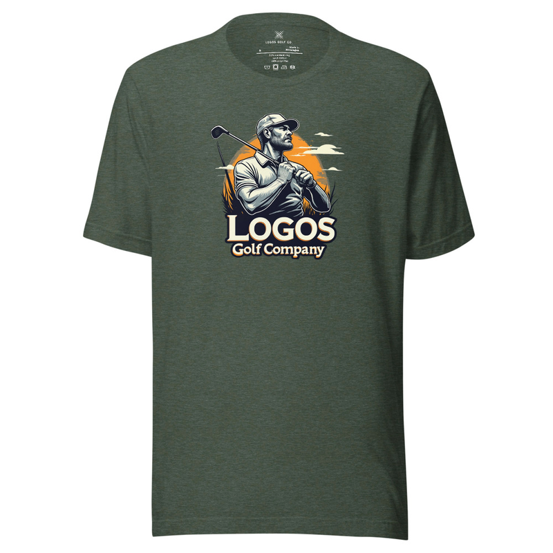 Logos Man T-Shirt in Heather Forest