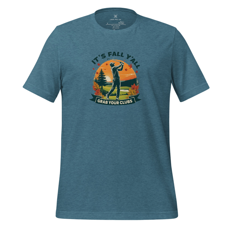 It's Fall Y'all T-Shirt in Heather Deep Teal