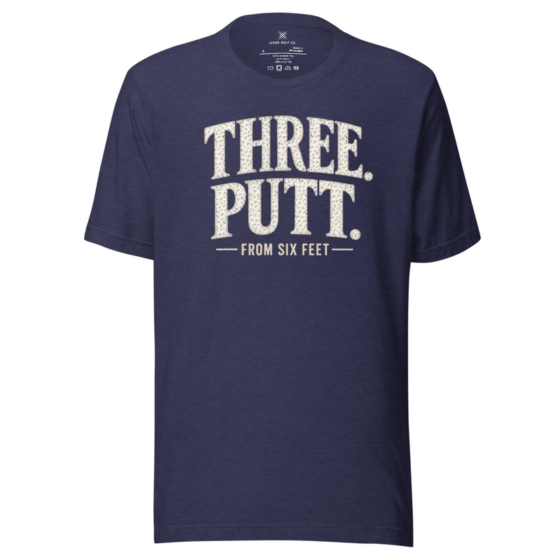 Three Putt T-Shirt in Heather Midnight Navy